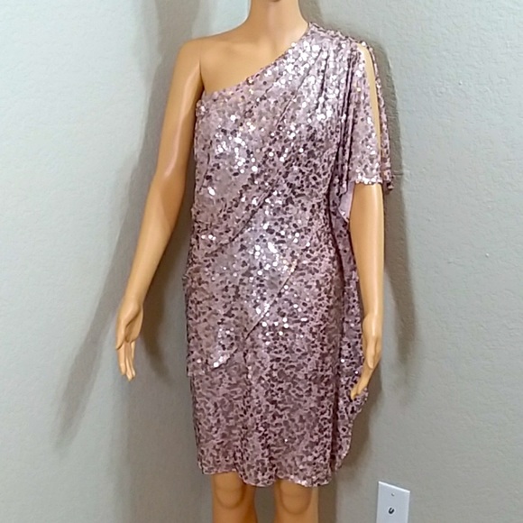 Badgley Mischka Collection Half Shoulder Dress - Picture 6 of 8